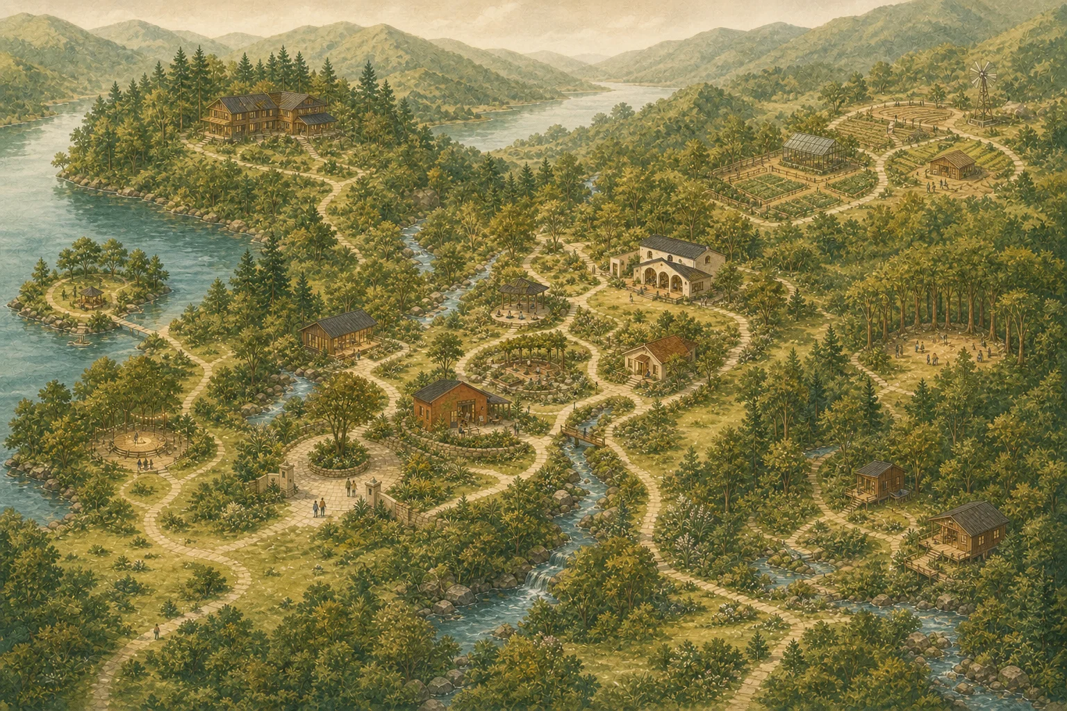 Feelu 聚落的地圖風景